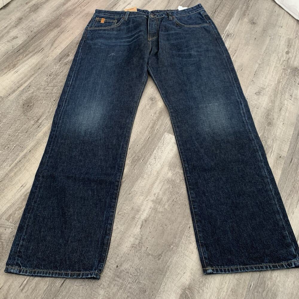 Ben Sherman Jeans Sz 38x32 The Cobden Straight Leg Button Fly Grunge Western NEW